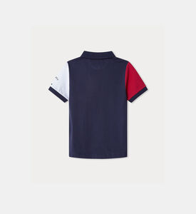 تيشيرت بولو قطن هيريتيج مقسم بألوان