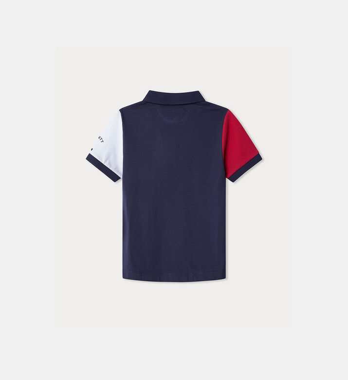 تيشيرت بولو قطن هيريتيج مقسم بألوان