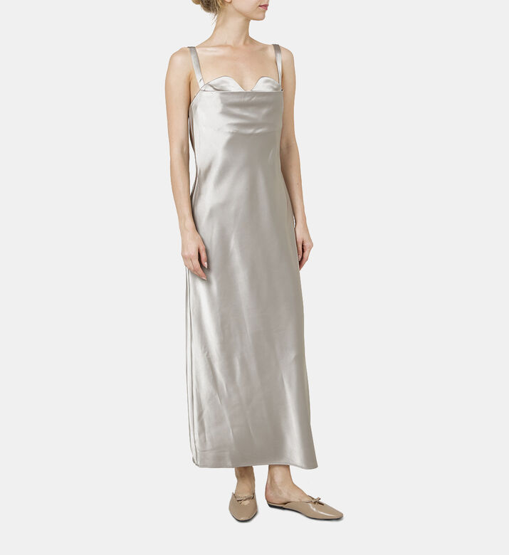 فستان أيري منسدل ساتان ميدي