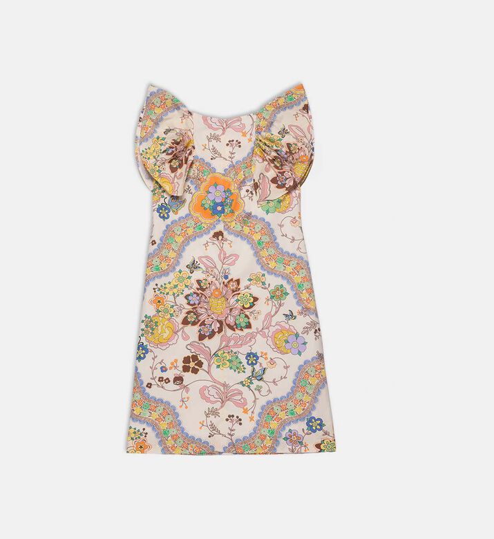 Short-sleeve Floral Dress