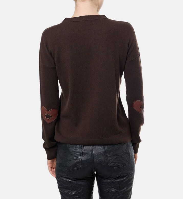 Zadig et Voltaire Relaxed-fit Long-sleeve Sweater, Dark-brown, L, Model View