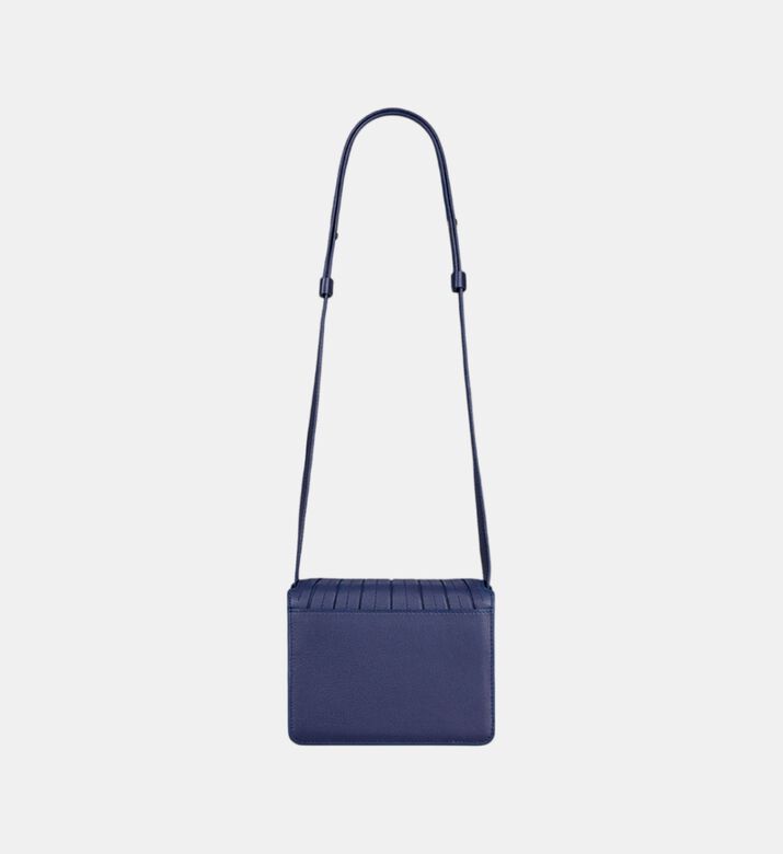 Camille Fournet Signature Calf Leather Pleated Bag, Indigo, Packshot View
