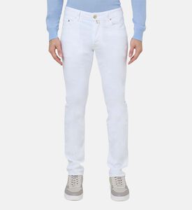 Scarf-detail Slim-fit Denim Jeans