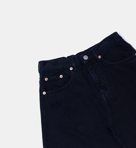 تنورة جينز بحواف مهدبة للبنات