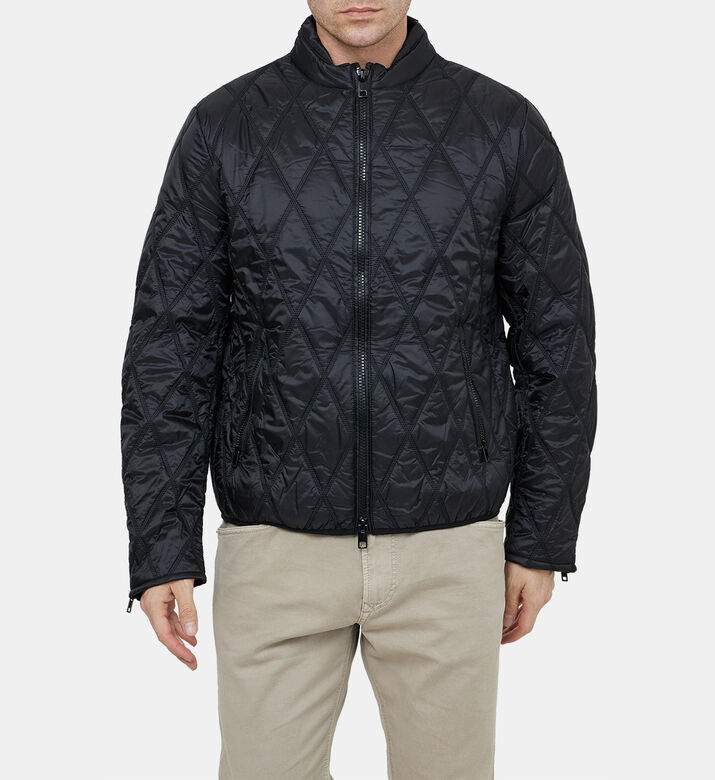 Zip-up Quilted Bomber Jacket