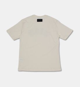 MSGM Sequin Logo Crop T-shirt, Light-brown, 8y, Packshot View