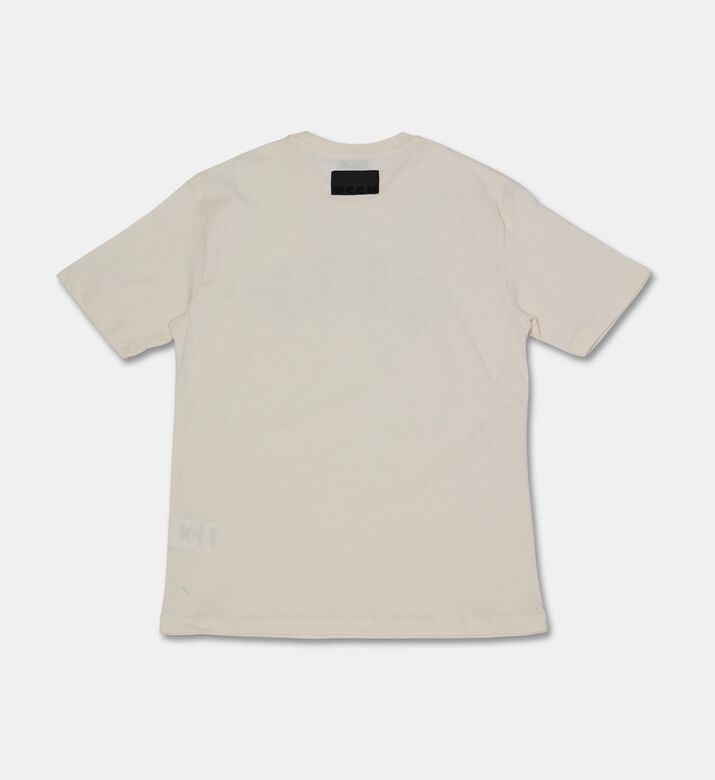 MSGM Sequin Logo Crop T-shirt, Light-brown, 8y, Packshot View