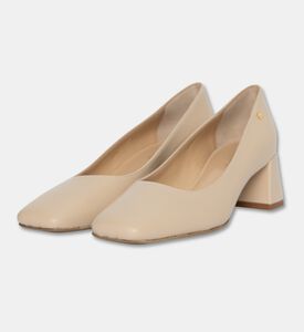 Baldinini Block-heel Mid-block Pumps, Beige, Eu-36, Packshot View