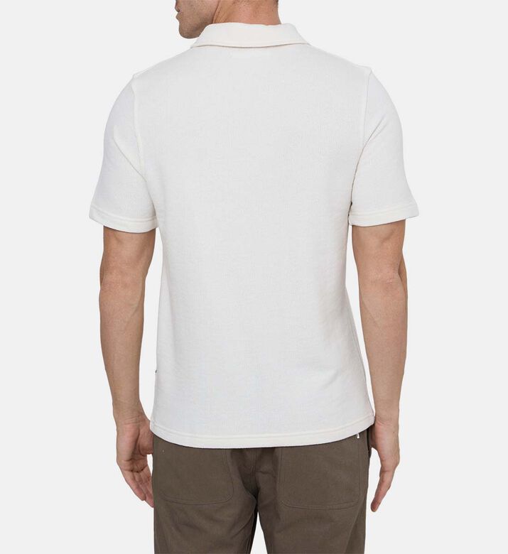 قميص بولو محبوك بسحاب للإغلاق