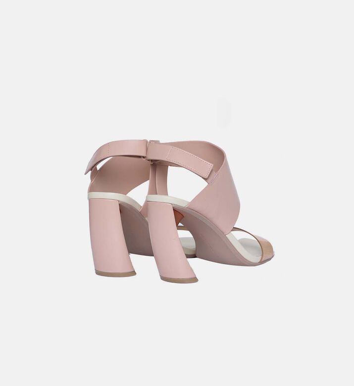 Curved Heel Ankle Strap Sandal