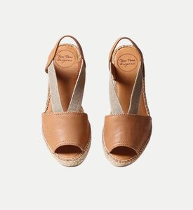 Etna Leather Open-toe Low-wedge Espadrille