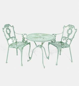 Home Deco and More Bistro Dining Table With 2 Chairs Green, Packshot View