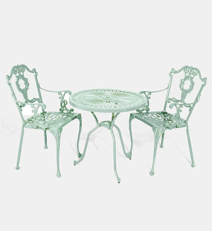 Home Deco and More Bistro Dining Table With 2 Chairs Green, Packshot View