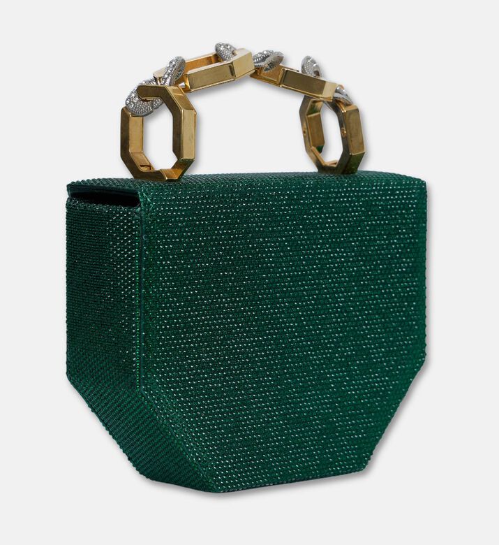 Gedebe Bag Lame Crystal, Green, Packshot View