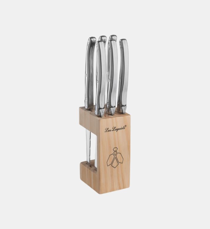 Wood Box Inox Steak Knives 6-piece Set