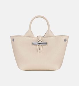 حقيبة يد صغيرة للغاية جلد مطرزة بشعار