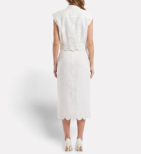 Savanna Skirt Linen, Grey, L, Model View