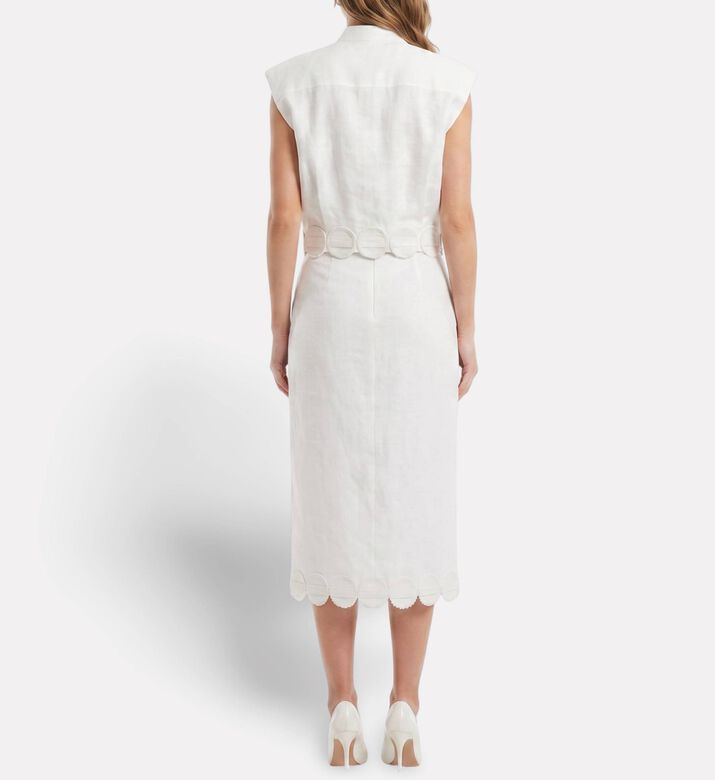 Savanna Skirt Linen, Grey, L, Model View