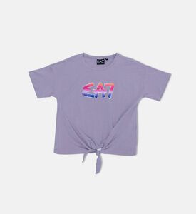 Cotton Logo-print Hem Tie T-shirt Cotton Logo-print Hem Tie T-shirt