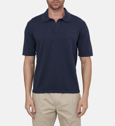 Fox Head Logo Open Collar Polo Shirt