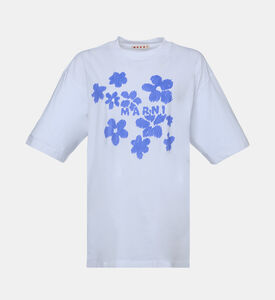 تيشيرت بقصة مربعة بأكمام قصيرة