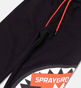 Sprayground Smash Logo Graffiti Script Joggers, Black, 8y, Packshot View