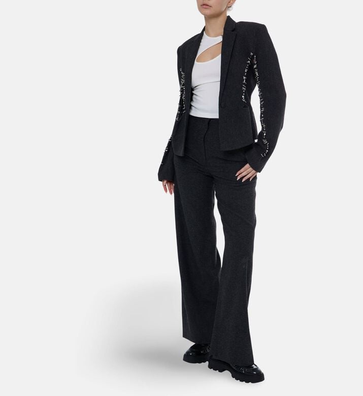 Christopher Esber Single-breasted Metal Rings Blazer, Model View