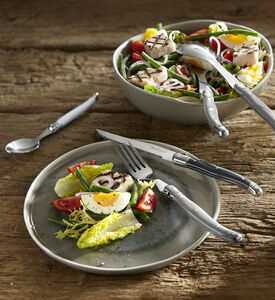 طقم سلطة 2 قطعة في صندوق خشبي