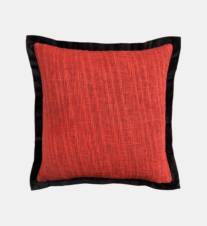 Home Deco and More Carpi Flange Two-tone Cushion, Brick, Packshot View