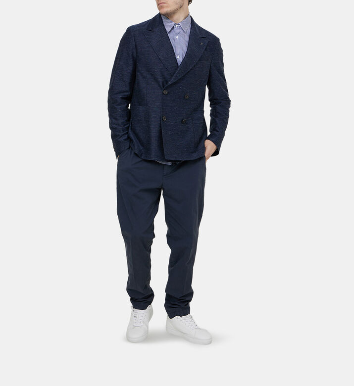 Cotton Linen Piquet Blazer