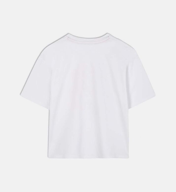 تيشيرت قصير الأكمام بطبعة شعار