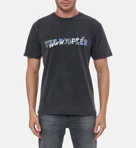 The Kooples Logo-print Vintage-wash T-shirt, Model View The Kooples Logo-print Vintage-wash T-shirt, Model View