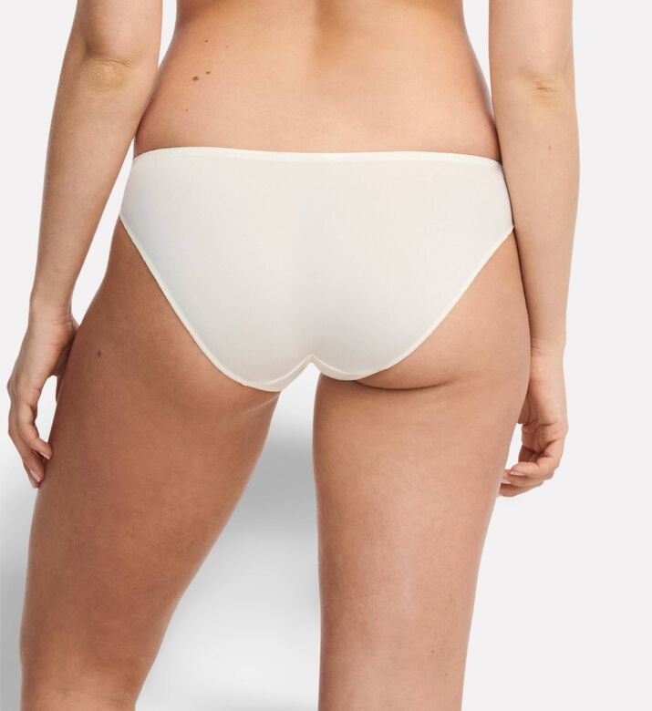 Chantelle Embroidered Mesh Briefs, Ivory, L, Model View