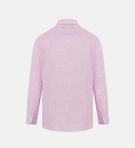 Melange Linen Long-sleeves Poplin Shirt