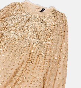 فستان رين دروب واسع بكشكشة