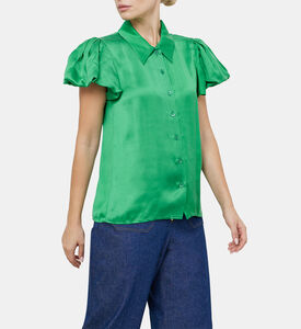 قميص كلارا بأكتاف منتفخة ضيق