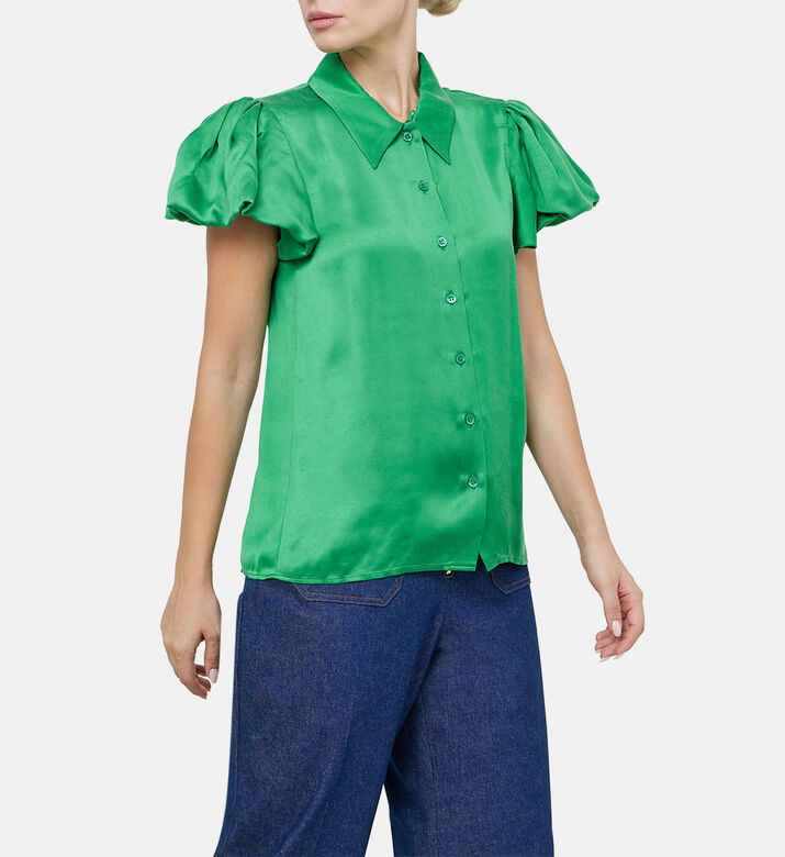 قميص كلارا بأكتاف منتفخة ضيق