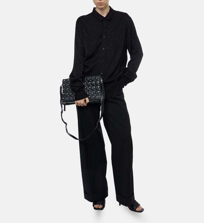 The Kooples Tone-on-tone Animal-print Tailored Shirt, Model View