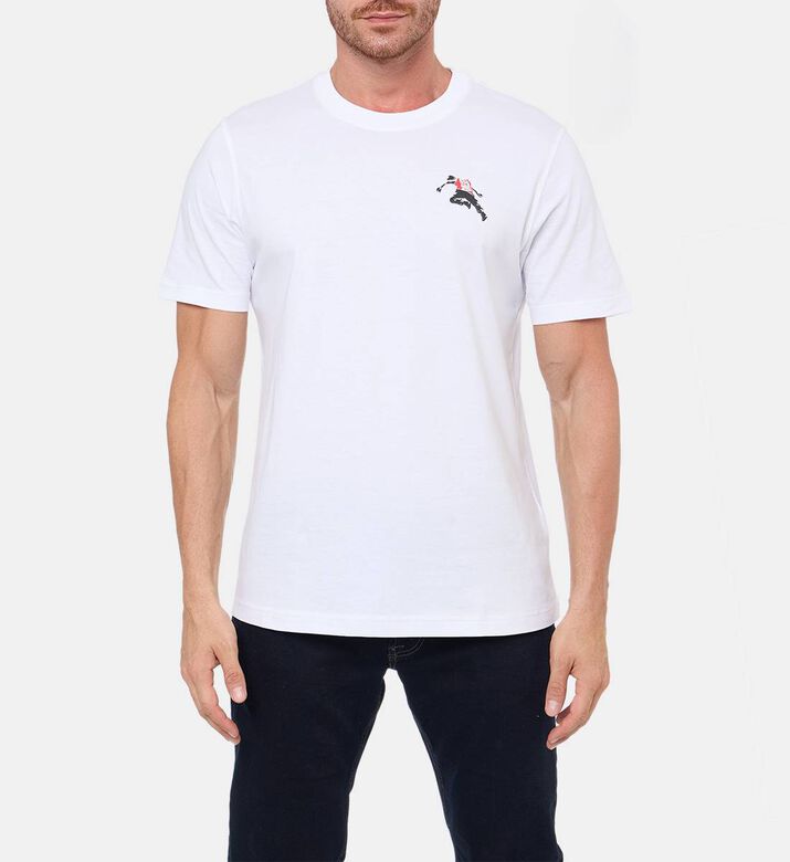 Diesel Graphic-print Crewneck T-shirt, White, S, Model View
