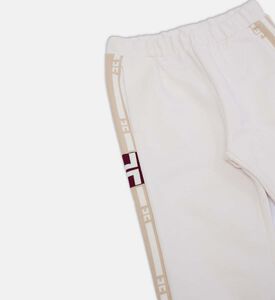 بنطال بقصة عادية بتطريز شعار