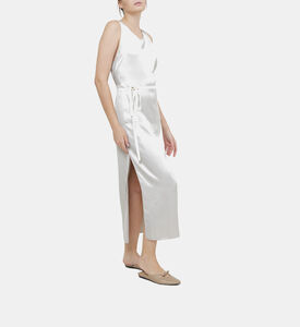 Satin Side-slit Midi Dress Satin Side-slit Midi Dress