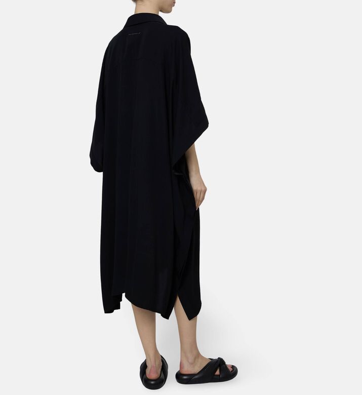 MM6 Button Closure Short-sleeve Midi Dress, Model View