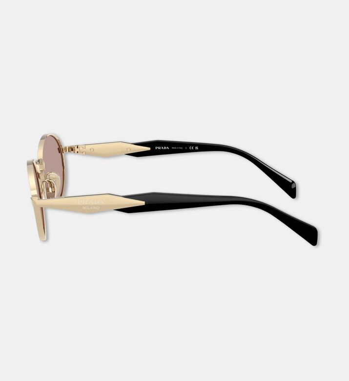 Prada Oval-shaped Metal Gold Frame Sunglasses, Packshot View