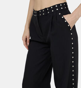 Pleated Front Wide-leg Pants