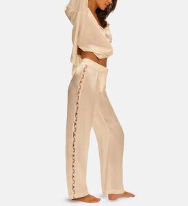 Satin Lace-detailing Pants Satin Lace-detailing Pants