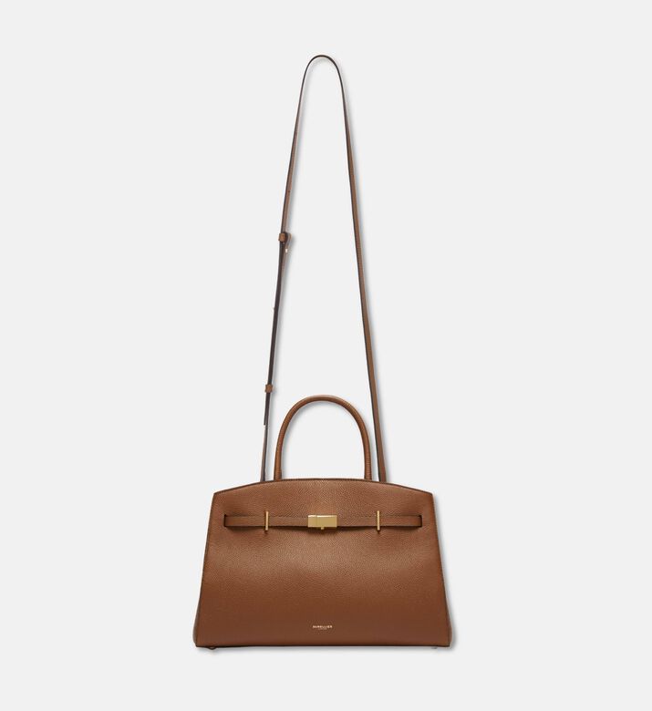 Demellier The Midi Hudson Crossbody Bag, Light-brown, Packshot View