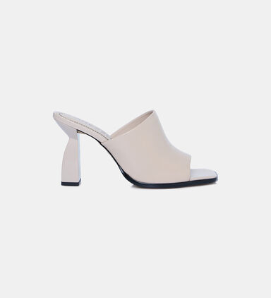Leather Open-toe Heels