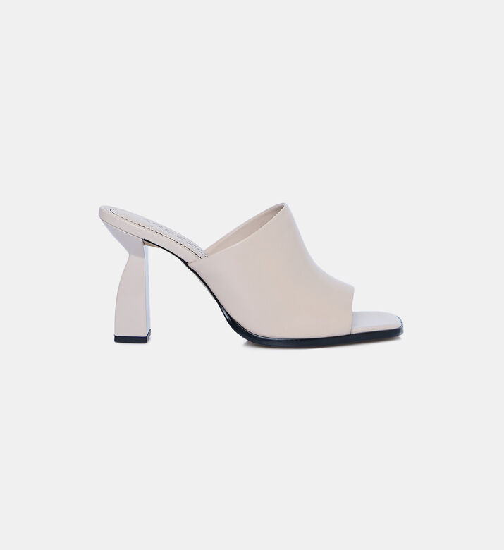 Leather Open-toe Heels
