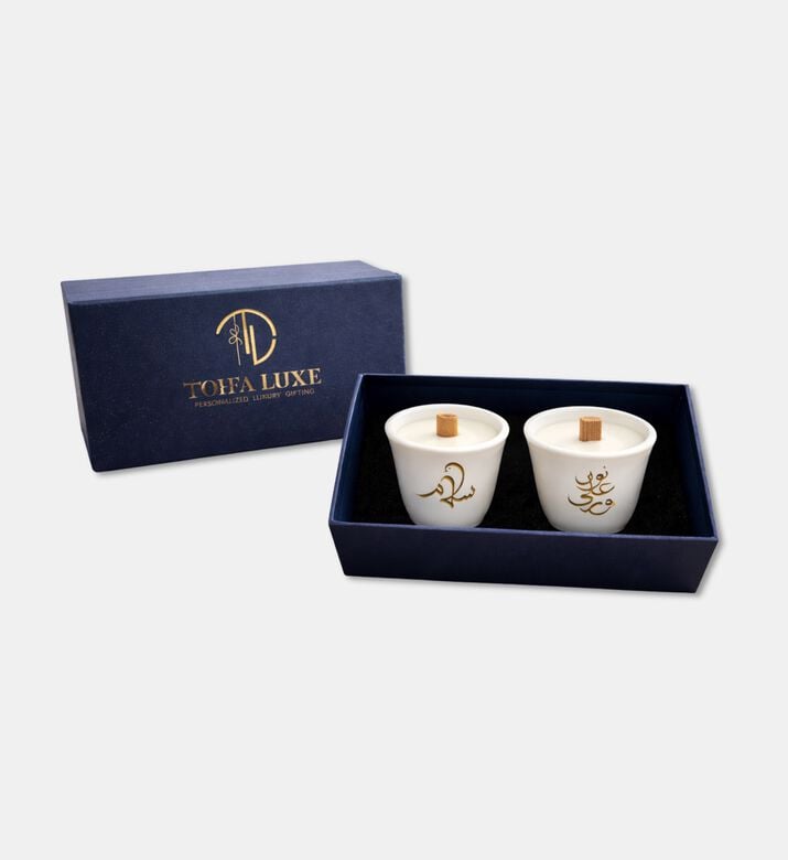 Tohfa Luxe Light Peace Artisan Qahwa Cup Candle Gift Box, Packshot View