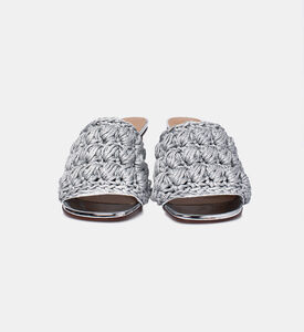 صندل كروشيه بكعب دائري